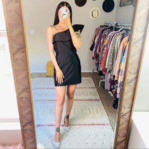 Vintage 90’s Mellisa Sweet Black One Shoulder Mini Dress
